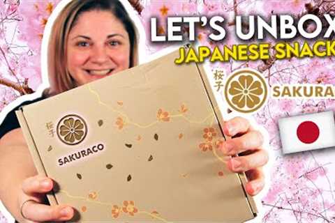 What's Inside a SAKURACO Box?! Trying Japanese Snacks!