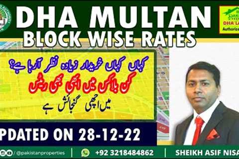 DHA Multan Block wise Rates | Expert Opinion | Best Video for Real Estate Investors