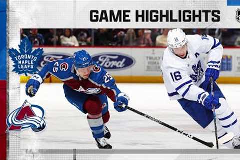 Maple Leafs @ Avalanche 12/31 | NHL Highlights 2022