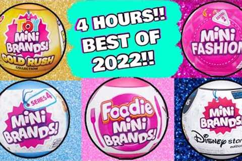 UNBOXING MINI BRANDS 2022! 4 HOUR UNBOXING! FOODIE! SERIES 4! MINI FASHION! TOY GOLD RUSH! DISNEY!
