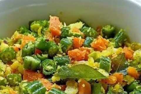 Carrot Beans Poriyal/ Simple Poriyal Recipe/ Veg Side Dish