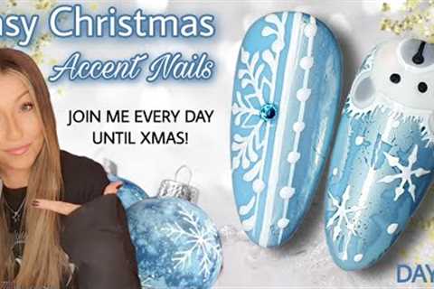 🐻‍❄️ Easy Christmas Nail Art Design | Snowflake Polar Bear Nails | White Blue Foil | Madam Glam