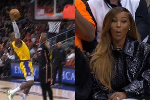 LeBron James has wife Savannah speechless with huge dunk vs Hawks