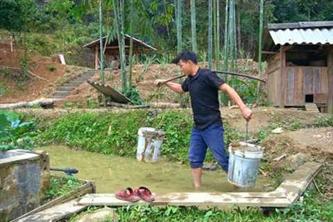 Harvesting peaches, Soaking rice for seeding, making beds for seeding - Forest life skills DT