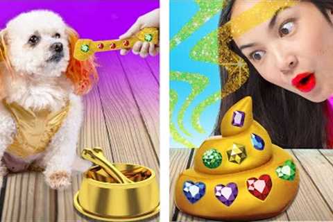 Rich Girl Saved A Homeless Dog 🐶 Amazing Makeover with Gadgets &amp; Fun Hacks For Pets By Crafty..