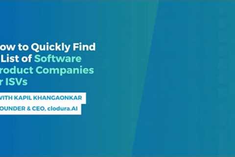 How to quickly find a list of software product or SaaS companies?