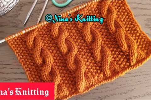 Super Easy 🎉 Cable Knitting Pattern With English Subtitles