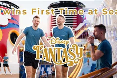 Twins First Time at Sea on the Disney Fantasy