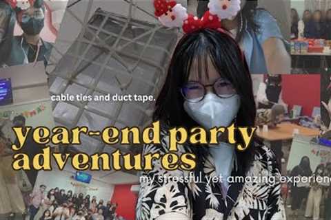 my year-end party adventures! - wrapping gifts, gift haul, &amp; having fun 💖 (time stamps in the..
