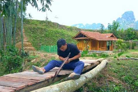 Dismantle the pigsty to make a solid wooden bridge, Taking care of chicks - Forest life skills DT
