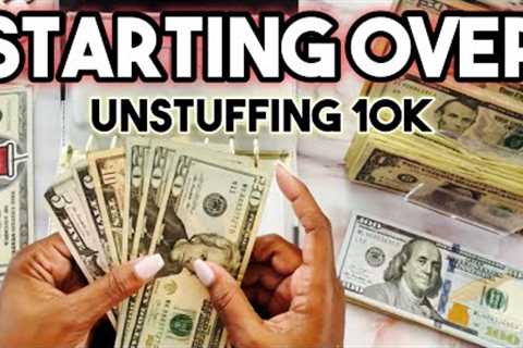 STARTING OVER! UNSTUFFING 10K TO START OFF 2023! LARGE CASH UNSTUFFING! HOW MUCH DID I SAVE 2022?
