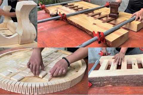 4 Monolithic Woodworking Projects With New And Unique // Building Modern Style Wooden Dining Table