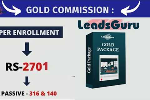Gold Package - Leadsguru Affiliate Marketing commission passive income