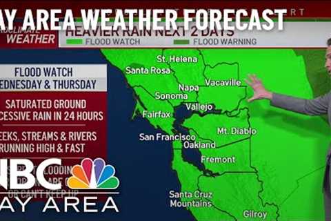 Bay Area Forecast: Heavier Rain; Bay Area Flood Watch