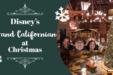Christmas Time at Disney's  Grand Californian Hotel and Spa!  Decorations, Shopping &amp; Dining!
