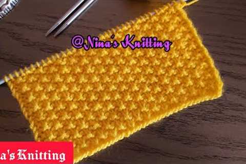 4 Rows🌼Super Easy Knitting Pattern With English Subtitles