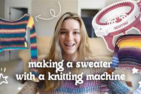 I made a sweater with a knitting machine! | sentro knitting machine