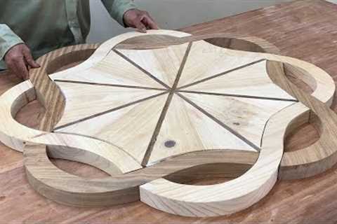 Amazing Woodworking Art - Build A Table With Artistic Curves DIY