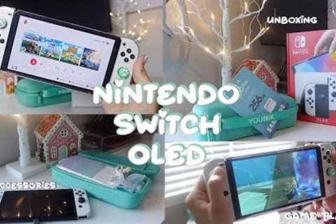 Nintendo Switch OLED unboxing and accessories + game play #Nintendo #zelda #unboxing