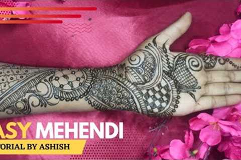 Easy Mehendi desine tutorial by Ashish Makeup