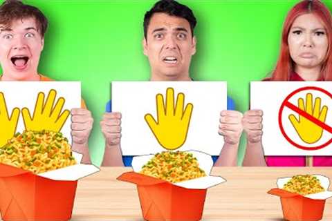 NO HAND VS ONE HAND VS TWO HAND | FUNNY FOOD SITUATIONS &amp; CRAZY CHALLENGE BY CRAFTY HACKS PLUS