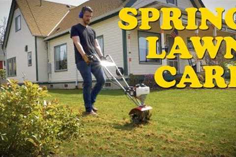 Best Yard in Town! Spring Lawn Care | Dethatching, Aeration, Overseeding, Fertilizing