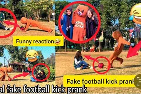 Fake Football Kick Prank  || Funny Reaction || Teddy Bear Football Scary Prank Gone Wrong Reaction🤣