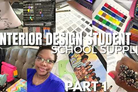 💸💸😳OMG!! INTERIOR DESIGN COLLEGE STUDENT SCHOOL SUPPLIES - PART 1 | MUST HAVE &amp; OPTIONAL..
