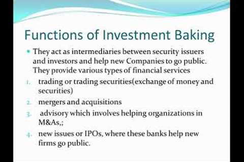 What is Investment Banking|Explanation|role of investment banking| example/manual testing