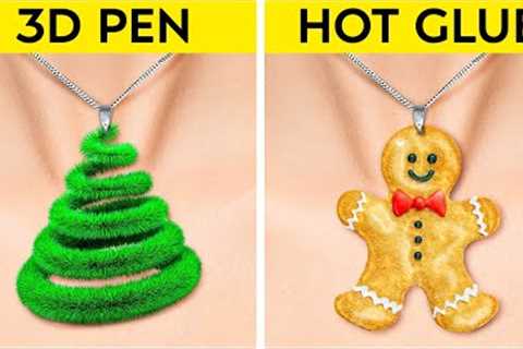 HOT GLUE vs 3D PEN || Cutest DIY Jewelry And Mini Crafts