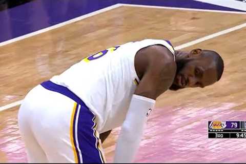 LeBron James hit a killer poster dunk and shows his a** to kings players