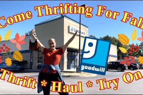 Goodwill Thrifting Fall Clothes &amp; Decor IN Fall | Come Thrift W/ Me | In Store Try On | Thrift..
