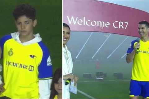 Cristiano Ronaldo jr reaction to Ronaldo joined Al Nassr 👀😳😂