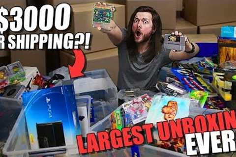Largest Video Game Collection Unboxing Ever! *$3000* IN SHIPPING!