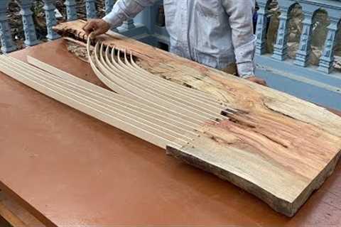 Amazing Extremely Creative Woodworking Idea From Discarded Wood // Build Outdoor Table For Garden