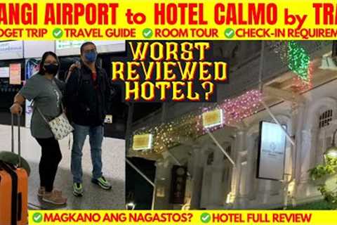 Changi Airport to Hotel Calmo Chinatown by Train | Complete Guide | Room Tour &amp; Review (Vlog..
