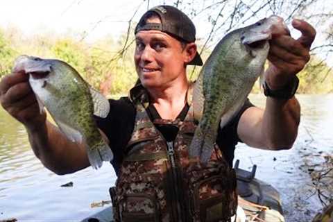 Granger Lake Crappie Fishing! JIG Fishing For Crappie, on the River! In Austin Texas!