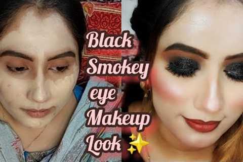 Black smokey eye makeup tutorial step by step for beginners #smokeyeye #smokeyeyetutorial