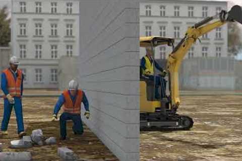 Excavator Collapse in Masonry Wall | E-Learning Module | Construction Training LMS | Mentop LMS