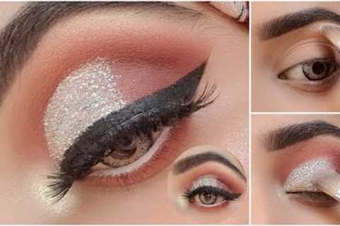 How to: Classic Silver Glitter Eye Makeup Tutorial / Step by Step Easy Sparkly Eye Makeup Tutorial