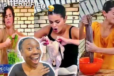 Selena Gomez + Chef FUNNIEST Moments &amp; FAILS Compilation 😂 She CAN’T COOK Reaction | Rebecca..