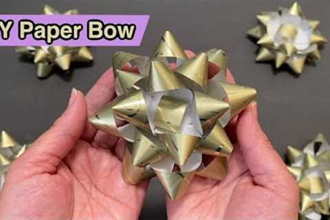 DIY - How To Make Paper Bow 🎀 for Gift Box 🎁 | Easy Paper Bow Gift Wrap