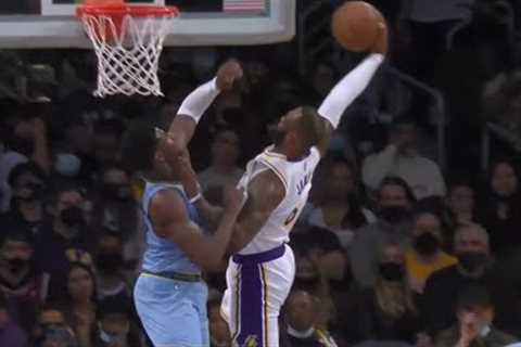 LeBron Throws Down FEROCIOUS Dunk!
