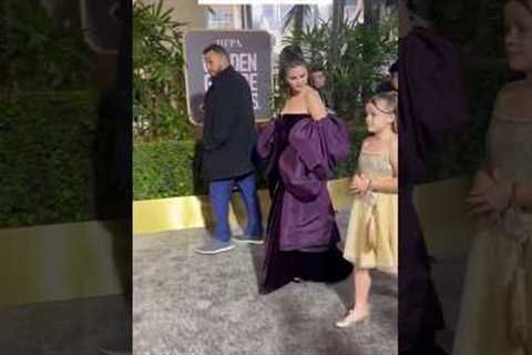 Selena Gomez with Gracie at the Golden Globe Awards in Hollywood 🥰