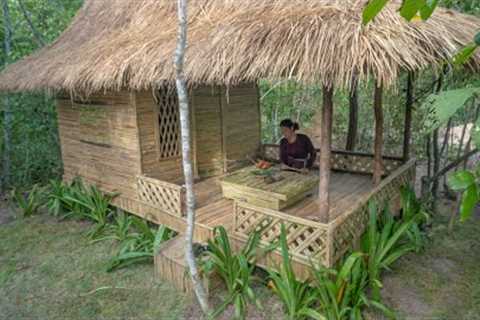 The Most Beautiful Survival Bamboo Villa by Girl Build