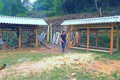 Finishing the carpentry workshop, Two hard days with my brother | Forest life skills DT