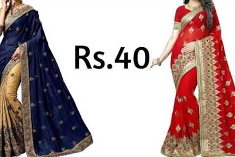Buy Latest Party Wear Saree Rs.40 / Saree Online Shopping / Saree In Cheap Rate