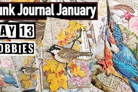 Junk Journal January: Day 13 Hobbies and birdsong #junkjournaljanuary 2023 journal with me