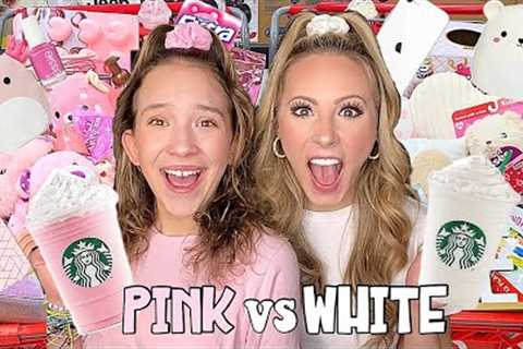 PINK 🌸🎀💓 VS WHITE 🐩🤍🕊 TARGET SHOPPING CHALLENGE!