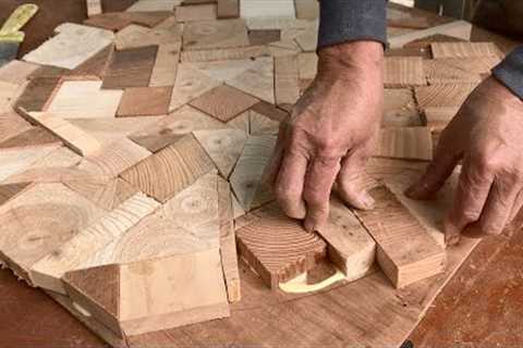 Ideas For Woodworking From Wood Chips // HowTo Make A Coffee Table With Extremely Low Cost
